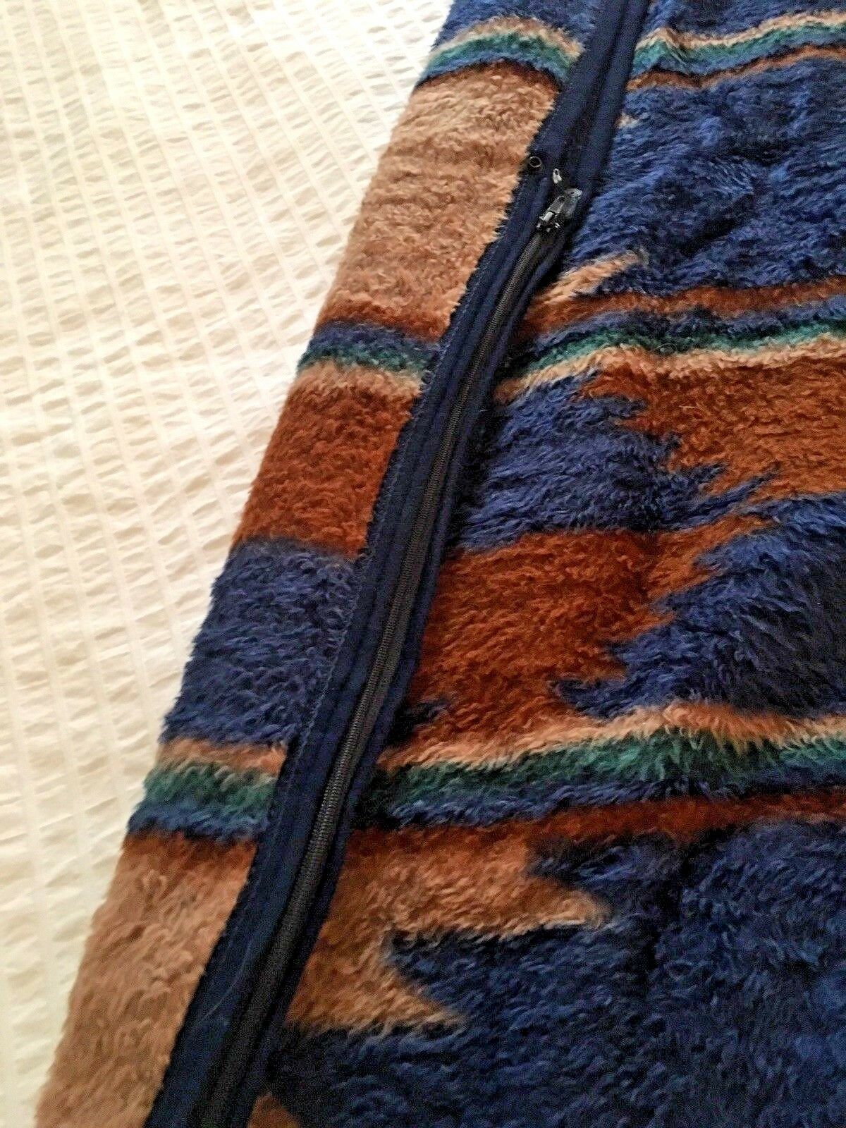 BIEDERLACK VTG Native Southwest Snap Zip Sleeping Bag Wrap Blanket