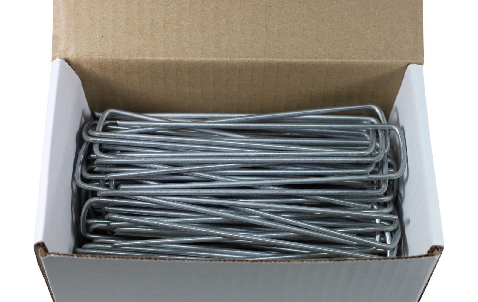 100 Galvanized Garden Landscape Staples Fabric Anchor Pins Anti Rust 6 inch NEW Other