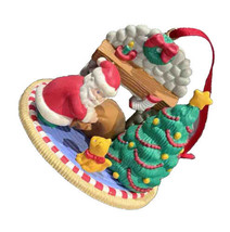 Vintage AVON Collection Christmas With Santa Delivering Gifts Tree Ornament - $9.90