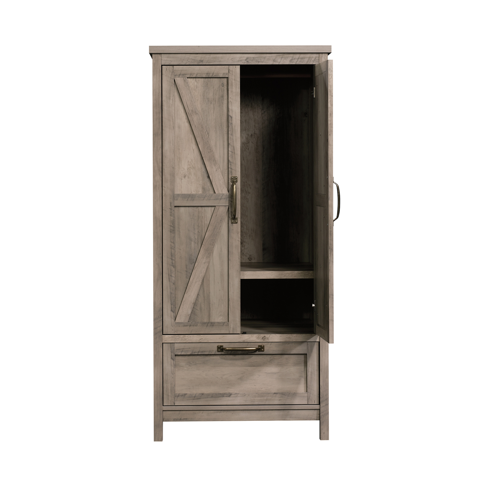 Better Homes & Gardens Modern Farmhouse Armoire, Rustic Gray Finish