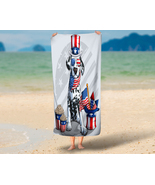 Cute Dalmatian Dog with American Element Beach Towel Bath Towel Swimming... - $24.99+