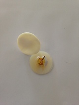 pearlized button pierced earrings  - $19.99