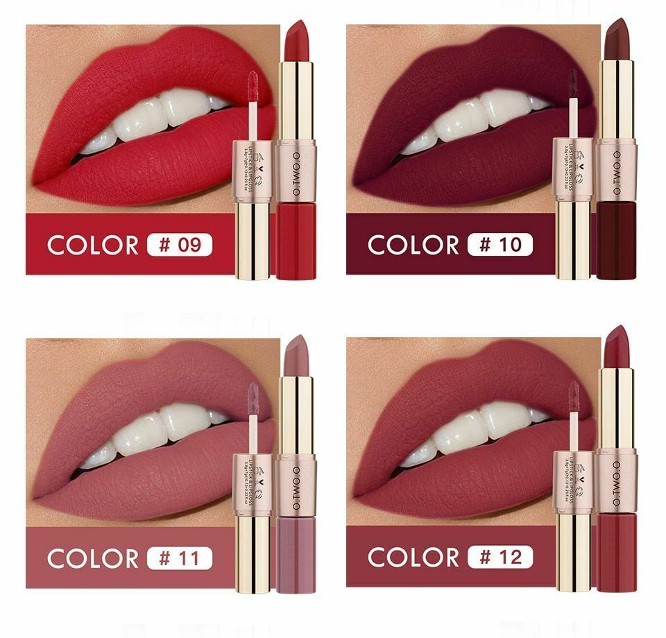 O.two.o Lipstick Long Lasting Moisture Cosmetic Red Matte Waterproof ...