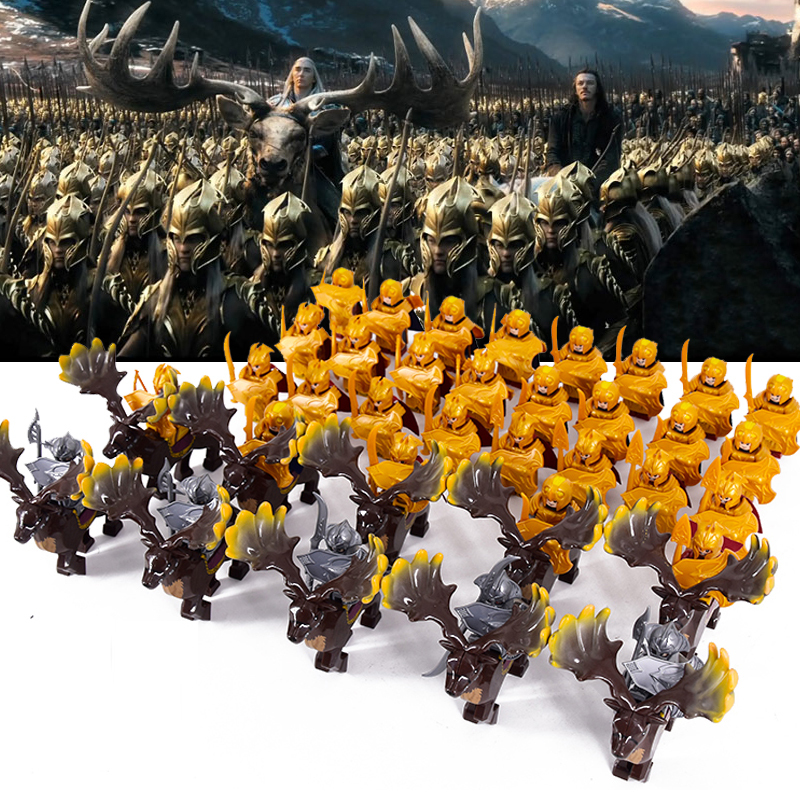 LotR Hobbit Megaloceros Elk Silvan Elves Army MiniFigure Bricks MOC Blocks Toys