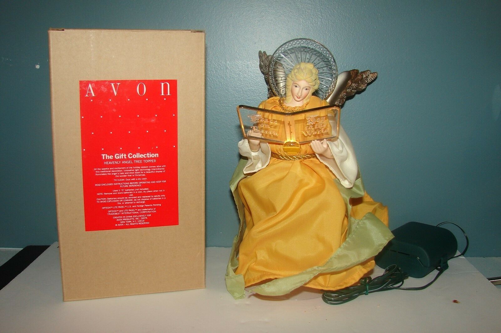 avon snow angel tree topper doll