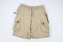 Vintage Gap Mens Size 34 Streetwear Thrashed Baggy Cargo Shorts Khaki Brown - $44.50