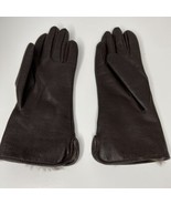 Vintage Fownes Gloves Brown Soft Leather 100% Fur lining WPL 9522 Size A  Small - $29.99