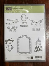 Stampin Up! &quot;One Tag Fits All&quot; Celebration Words 6-Piece Rubber Stamp Set - $14.50