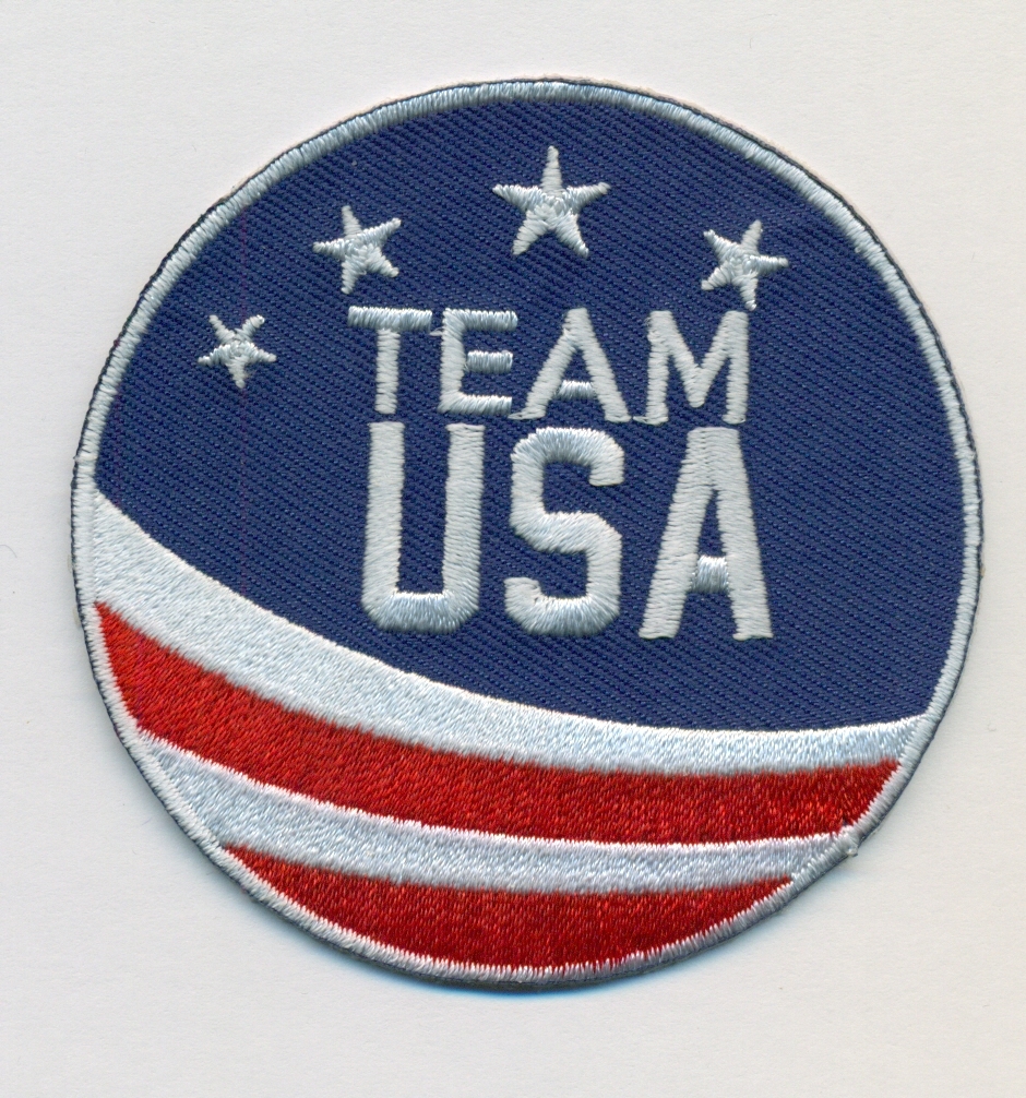 Team USA Embroidered Iron-On Patch Size 2 3/4