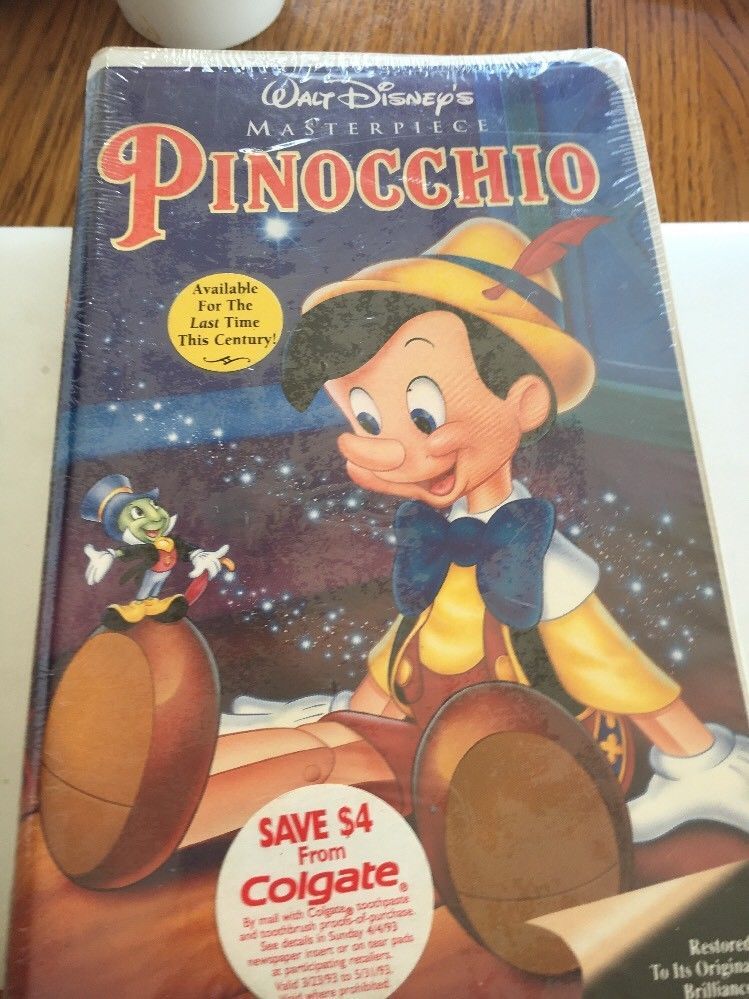 Walt Disney's Masterpiece Collection -Pinocchio VHS - Factory Sealed ...