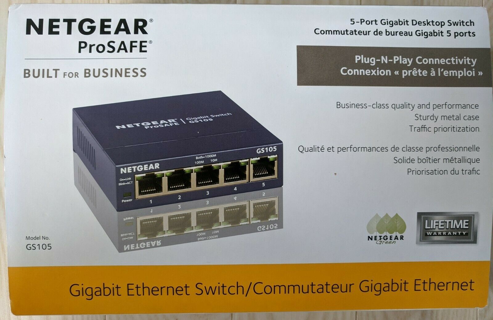 Primary image for NETGEAR GS105 ProSAFE® 5-Port Gigabit Ethernet Switch