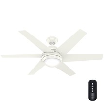 Hunter Sotto 52-in Fresh White LED Indoor Ceiling Fan with Light Remote  - $212.99