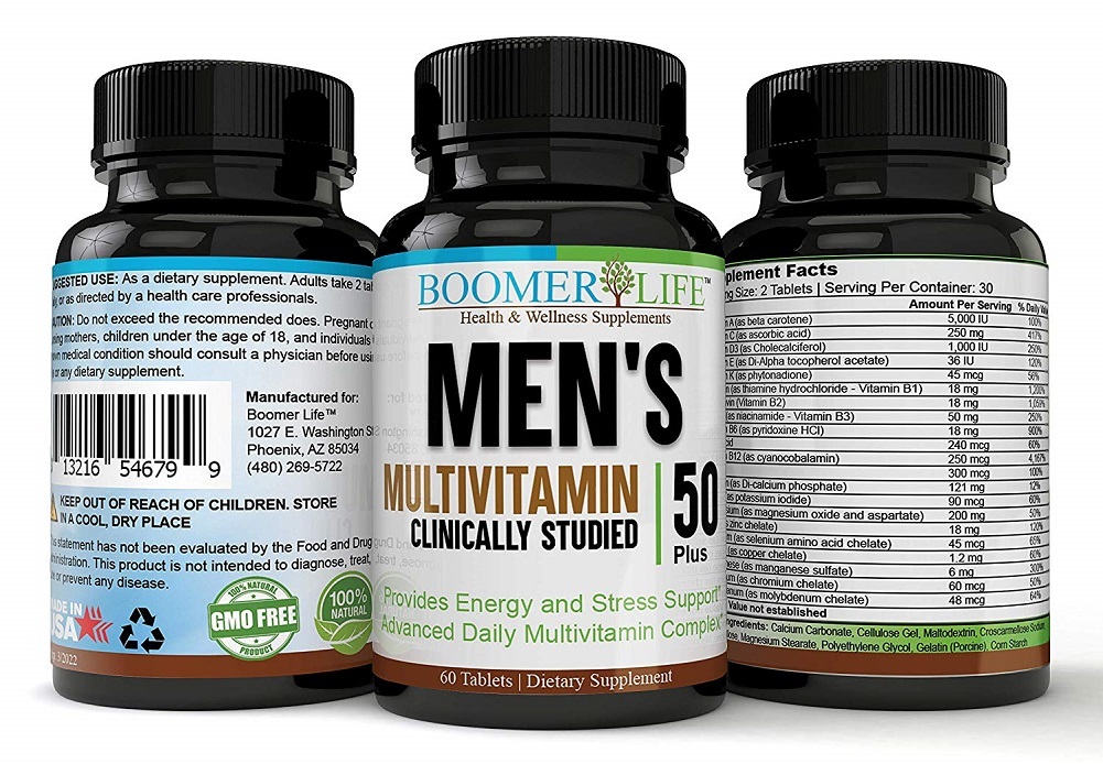 Multivitamin For Men 50 Plus Energy Support Stress Relief Health Heart Function Other