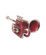 Bb PITCH POCKET TRUMPET WITH HARD CASE AND MP, RED COLORED - $139.97