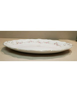 Antique John Maddock &amp; Sons Royal Vitreous 17&quot; Platter w/ Pink Floral Go... - $79.15