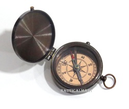 NauticalMart Vintage Brass Antique Finish Maritime Pocket Compass