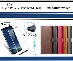 Samsung Galaxy S20+ Plus Leather Wallet Case Friendly Tempered Glass 1-4 Pcs. - $6.80+