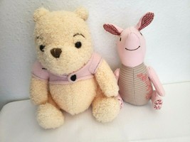 Winnie Pooh Hallmark Piglet Plush Stuffed Animal Lot Small Pink Shirt - $18.30
