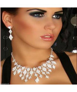 Sexy Rhinestones Jewelry Awesome Sparkling Necklace &amp; Earrings Set FAST ... - $21.99