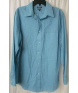 Croft &amp; Barrow broadcloth classic Fit LS Dress shirt size 16 1/2 34/35 Blue - $9.89