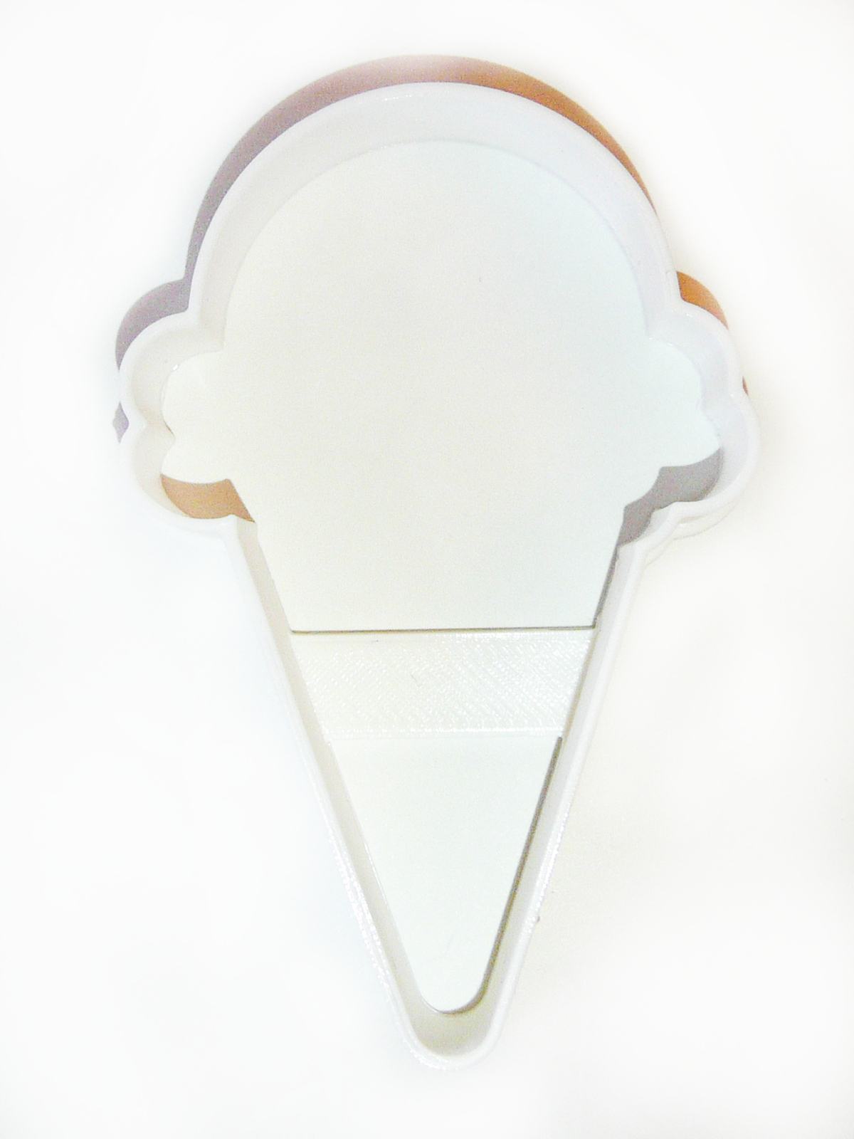 Ice Cream One Scoop Waffle Cone Outline Cookie Cutter 3D Printed USA PR922