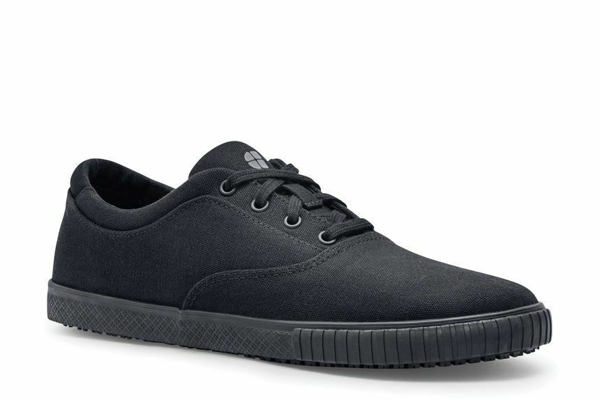 Shoes for Crews Carter Women's Black Canvas Slip Resistant Lace Up Sneakers