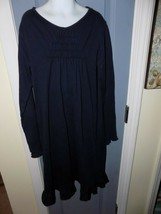 Lands' End Navy Blue Long Sleeve Dress Size 12 Girl's EUC - $24.94