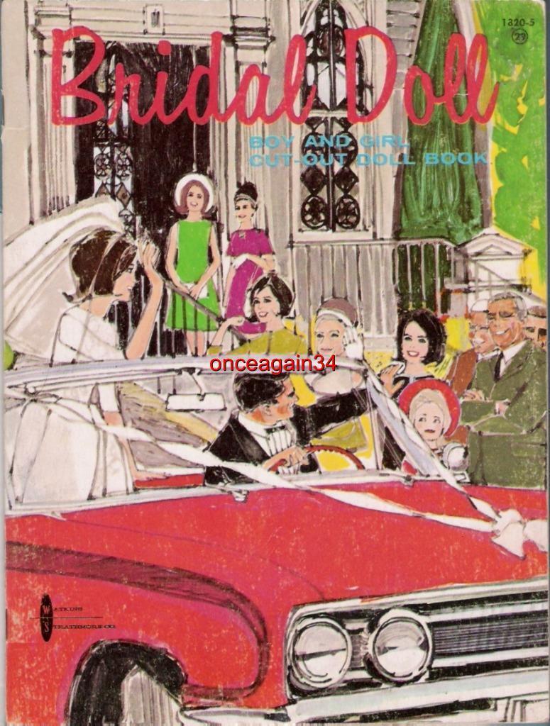 VINTAGE UNCUT 1950/'s BRIDAL PARTY PAPER DOLLS~#1 REPRODUCTION~LOVELY WEDDING SET