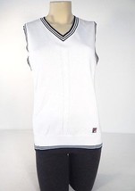 Fila Essenza White V Neck Sweater Vest Women&#39;s Large L NWT - $59.39