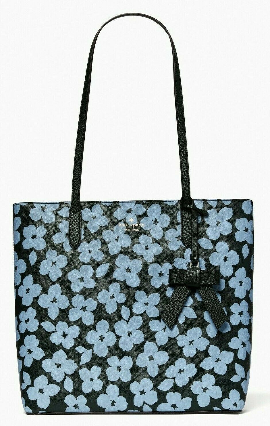 Kate Spade Brynn Printed Tote Saffiano Blue Floral K5798 NWT $329 Retail FS