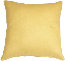 Tuscany Linen Banana Yellow Throw Pillow 20x20, Complete with Pillow Insert - $41.95