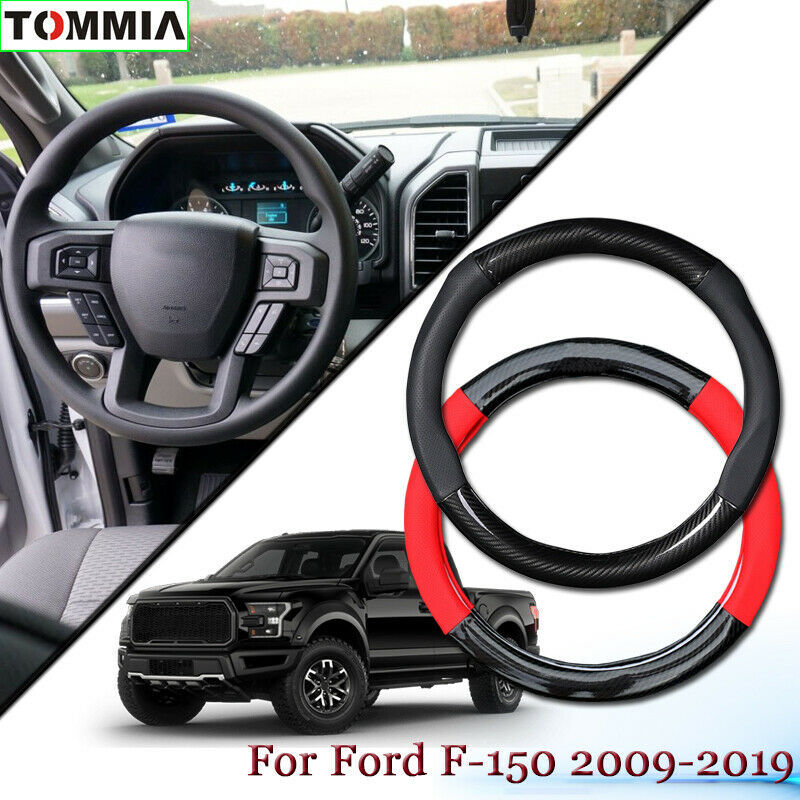 AntiSlip Carbon Fiber Leather Car Steering Wheel Cover For Ford F150