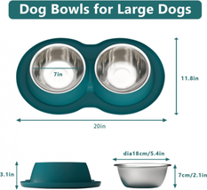 Dog Bowls for Large Dogs AIANDE Water Bowl cat Feeding &amp; Watering green  - $36.49