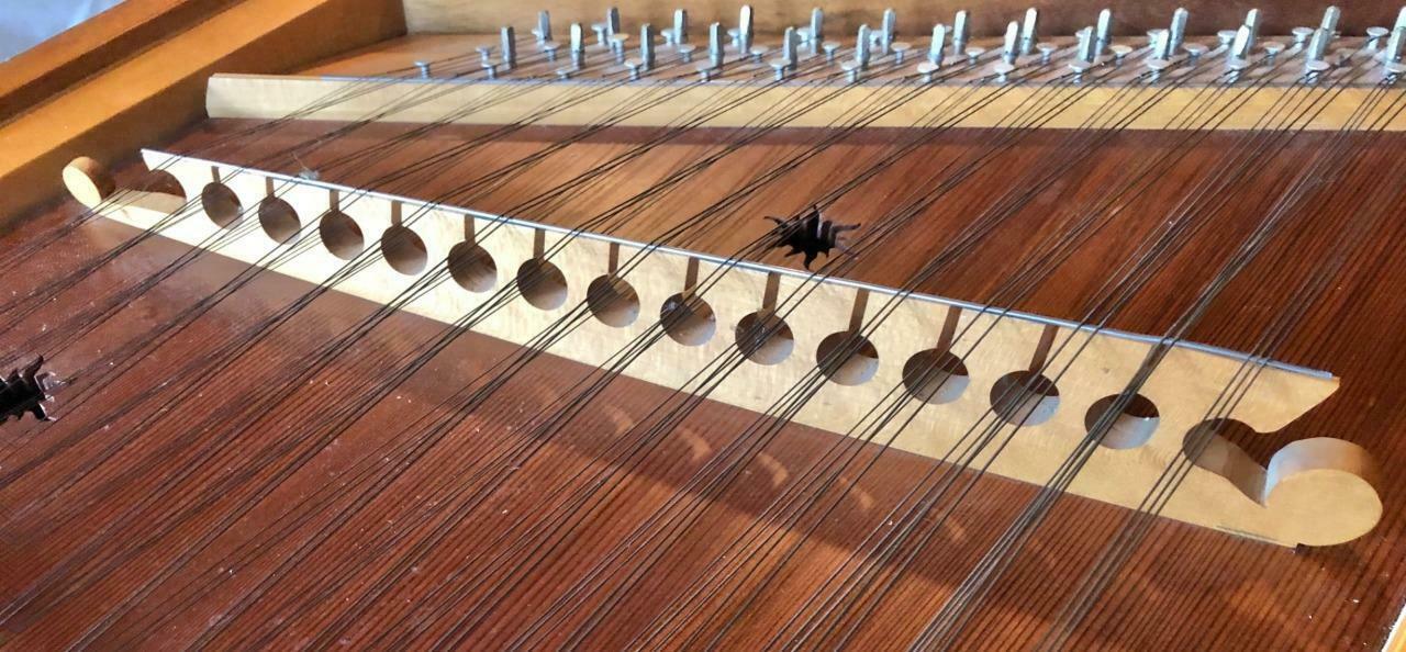 LARGE VINTAGE HANDMADE HAMMERED DULCIMER APPALACHIAN FOLK INSTRUMENT