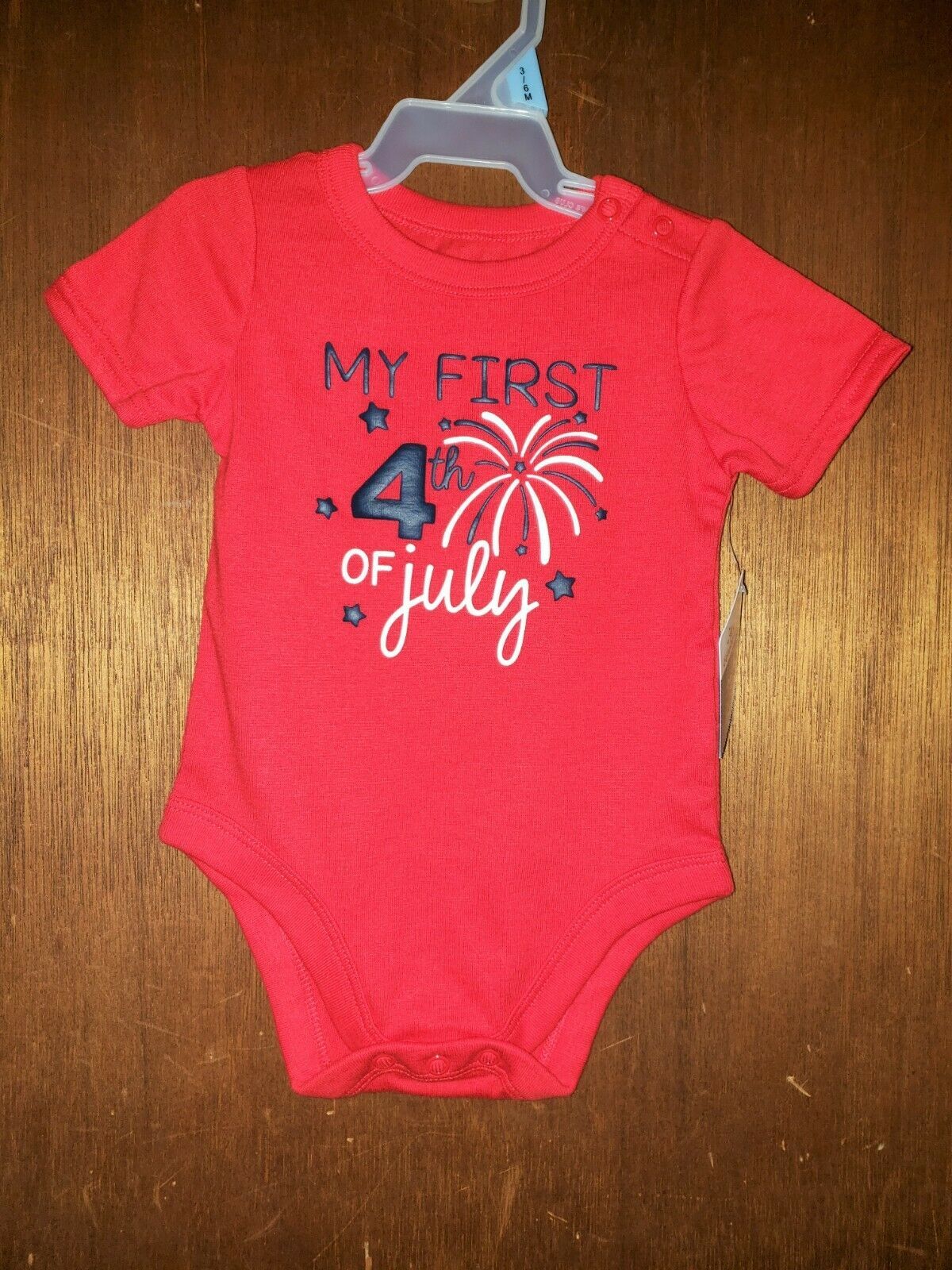 Celebrate! Patriotic Infant One-Piece Creeper - New - My First 4th of July