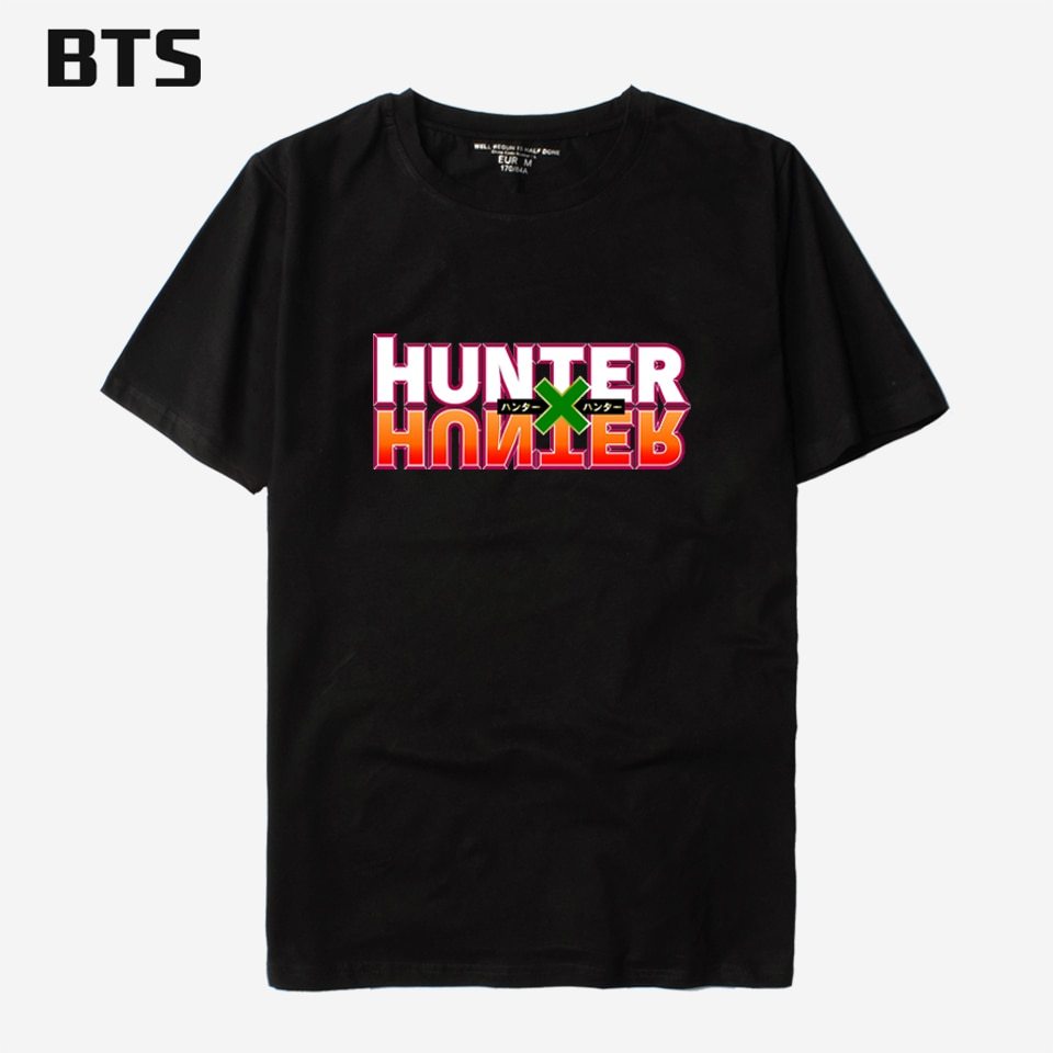 BTS Print Hunter X Hunter Tshirt Men Short Sleeve New