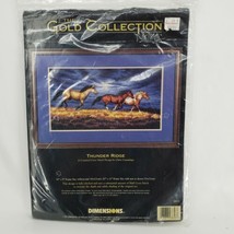 Dimensions Gold Collection Thunder Ridge #3853 Counted Cross Stitch Kit w/Horses - $79.20