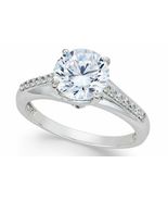 Diamond Engagement Band 1.55 Ct Round Cut Solitaire Ring 10K White Gold ... - $76.98