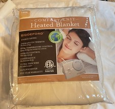 Biddeford TWIN size Electric Comfort Knit Heated Soft Blanket - Ivory mp... - $39.99