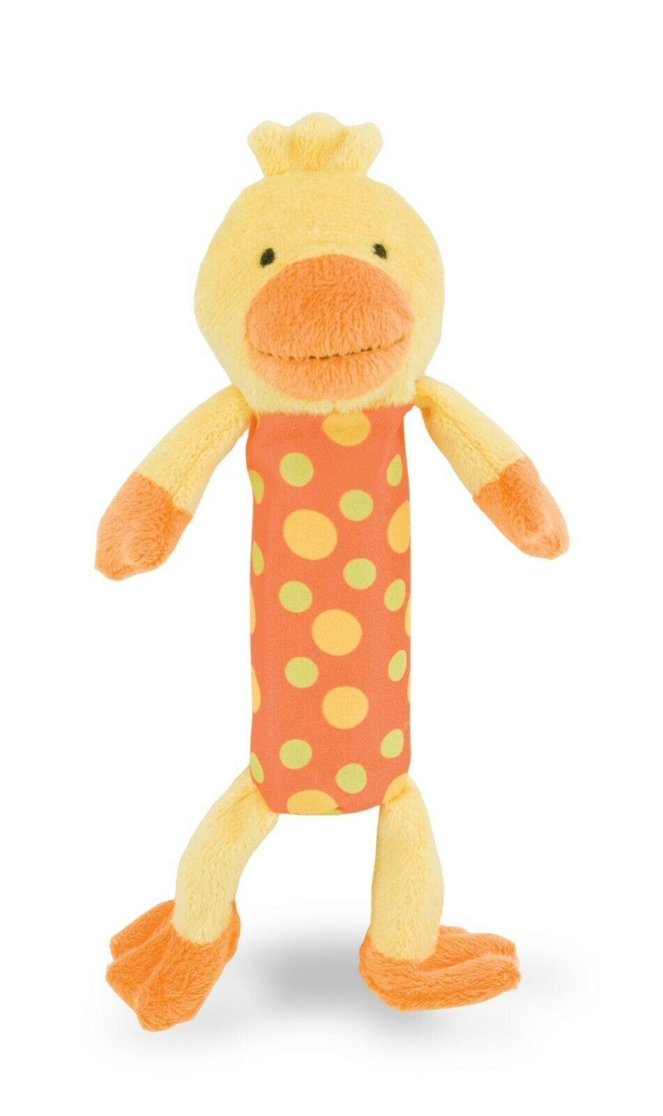 Rich Frog Squeak Easy plush Baby yellow duck baby / small dog toy. New!