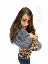 Fox Fur Stole 55' (140cm) Saga Furs Grey Fur Collar Boa Wrap image 6