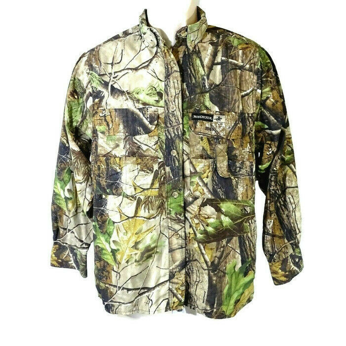 Winchester Camo Camouflage Hunting Fishing Shirt Vented Women Size S