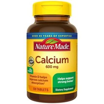 Nature Made Calcium with Vitamin D3 -- 600 mg - 120 Tablets - $20.19