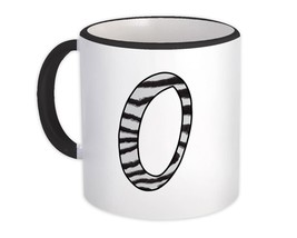 Monogram Letter O : Gift Mug Zebra Letter Initial ABC Animal Print Gift - $15.90
