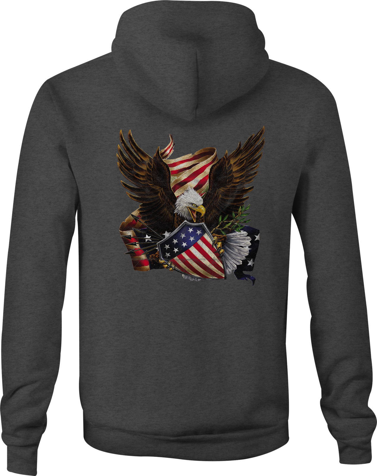 Zip Up Hoodie Realistic US Army Logo American Eagle Arrows and Flag ...
