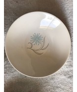 Vtg MCM Dura Print Bowl By Homer Laughlin Made In USA Blue Silver Atomic... - $22.76
