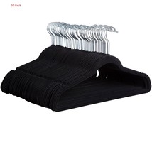 Premium Clothes Hangers Velvet Swiveling Metal Hook Pant Skirt Wardrobe ... - $64.46