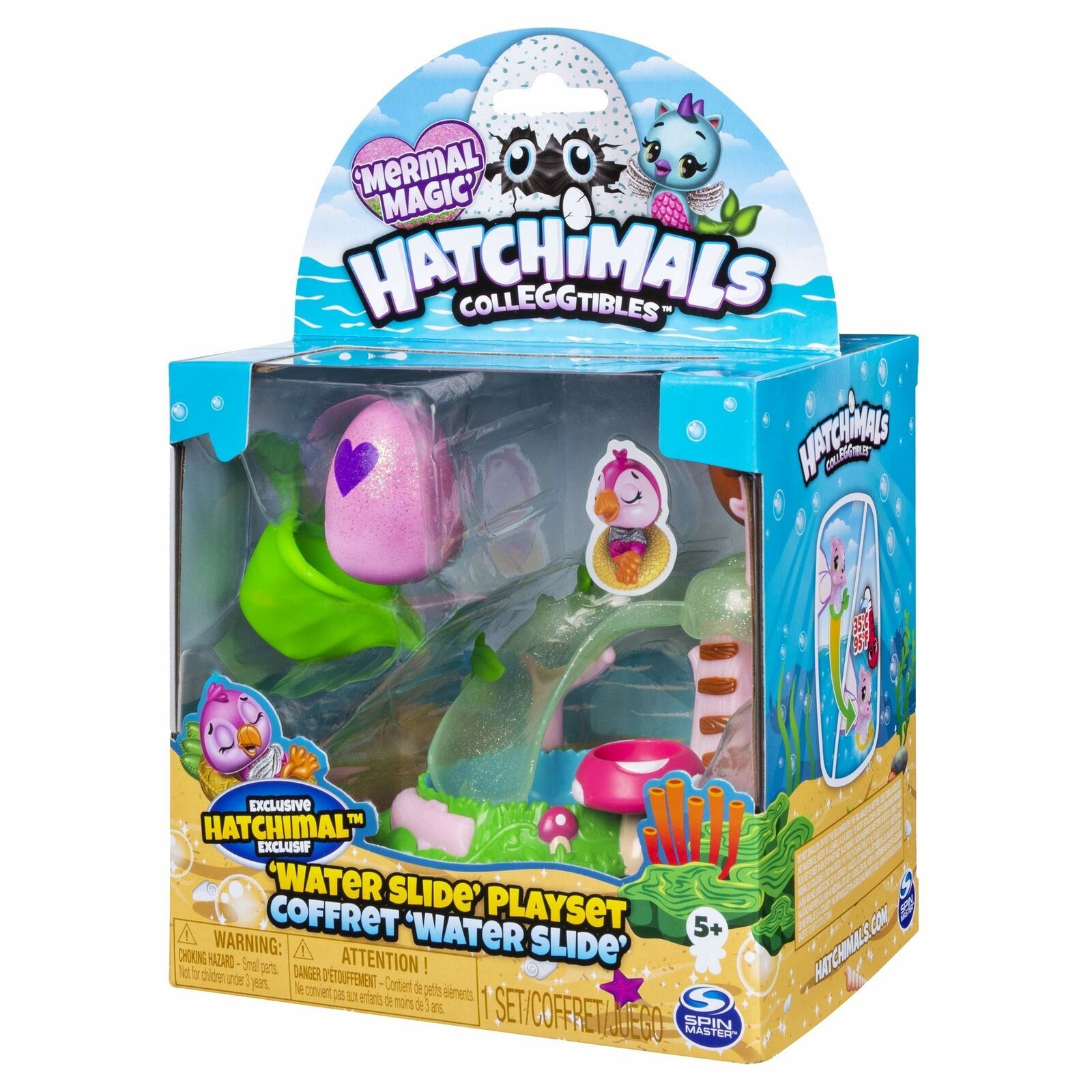 hatchimals water slide playset