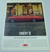1963 Print Ad Chevy II 300 4-Door Red Sedan Hotel,Men,Kids Chevrolet - $14.00