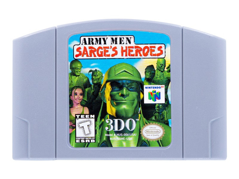Primary image for Army Men Sarge's Heroes Game Cartridge For Nintendo 64 N64 USA Version
